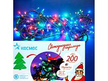 Гирлянда светодиодная "Шнур" Космос KOC_GIR200LED_RGB_IP44 RGB 220В 200шт/м IP44 22,9м картинка 